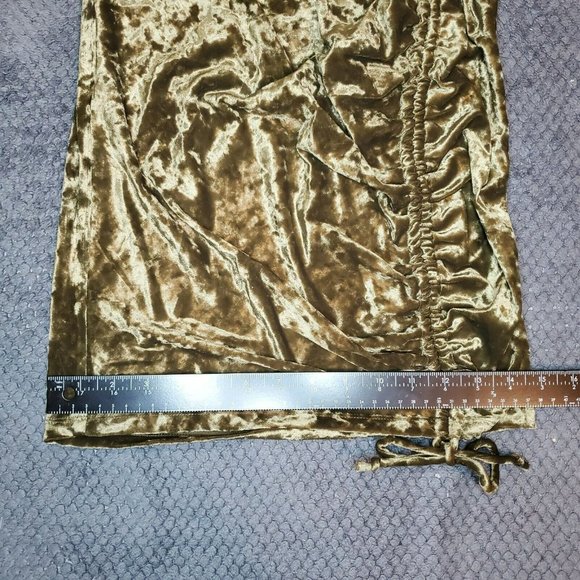 Wild Fable Women's Ruched Slip Dress Spaghetti Straps Stretch Olive Medium - Picture 5 of 11